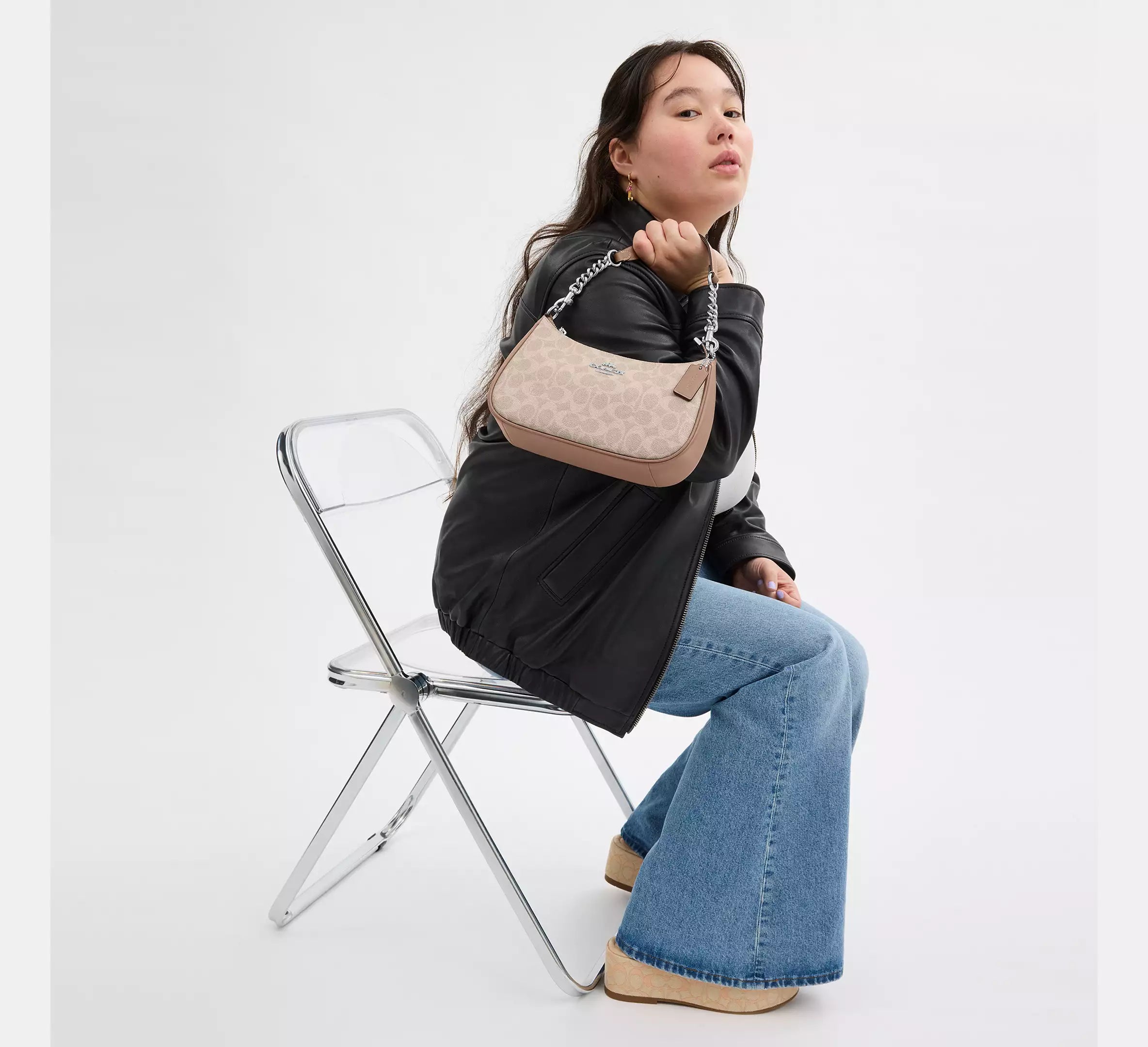 Sac épaule Teri en toile exclusive